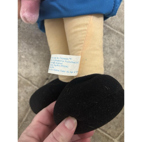 Rare Vintage 15" Plush Toy Network Alvin & The Chipmunks Simon doll - Picture 3 of 8